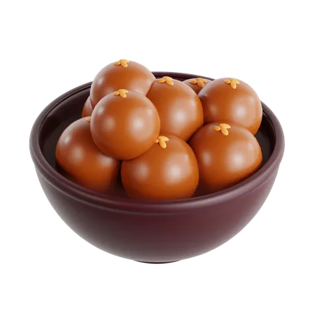 Gulab jamun  3D Icon