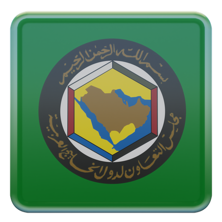 Gulf Cooperation Council Flag  3D Icon
