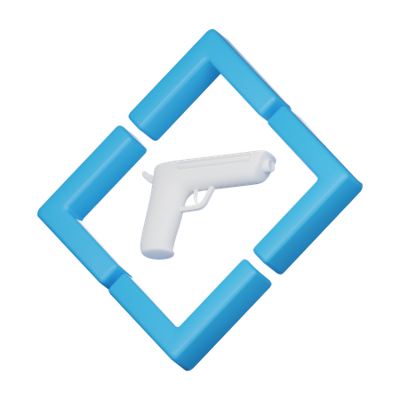 Gun  3D Icon