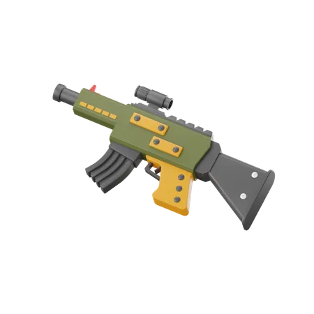 Gun  3D Icon