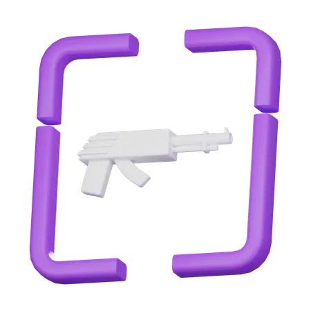 Gun  3D Icon