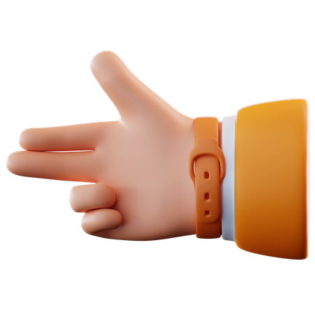 Gun Finger Gesture  3D Icon