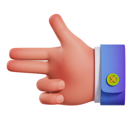 Gun Finger Gesture  3D Icon