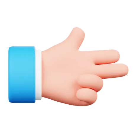 Gun Finger Hand Gesture  3D Icon