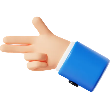 Gun Finger Hand Gesture 3 D Illustration 3D Icon