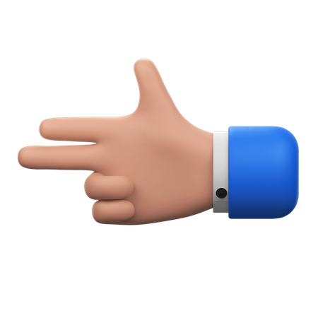 Gun Hand Gesture  3D Icon