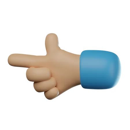 Gun Hand Gesture  3D Icon