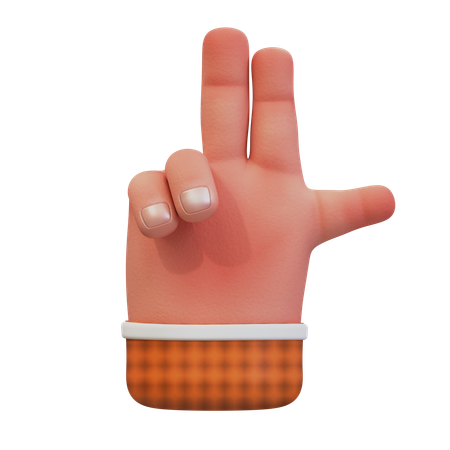 Gun hand gesture  3D Icon