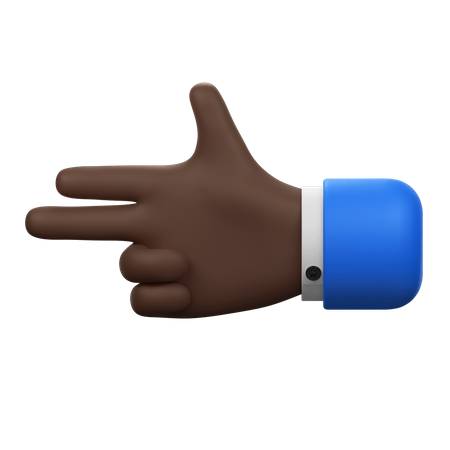 Gun Hand Gesture  3D Icon