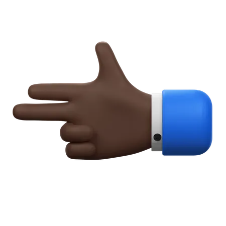 Gun Hand Gesture  3D Icon