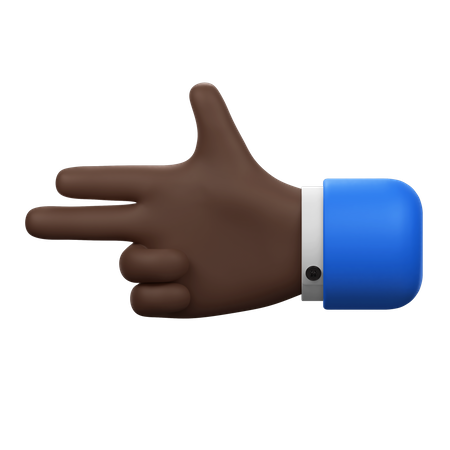Gun Hand Gesture  3D Icon