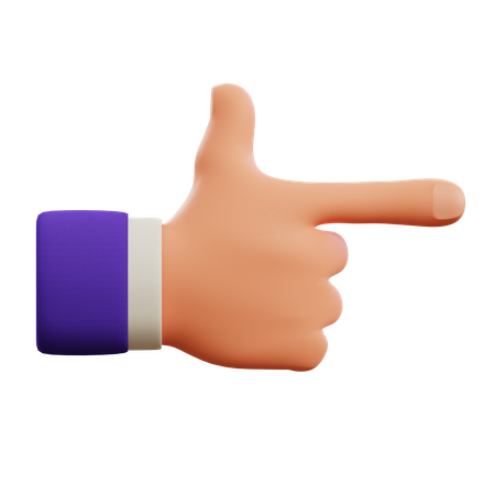 Gun hand gesture  3D Icon