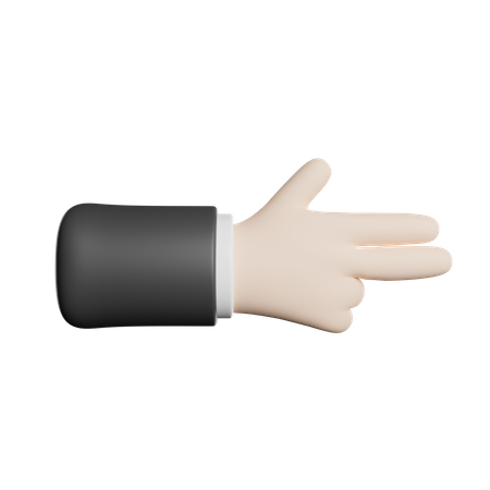 Gun Hand Gesture  3D Illustration