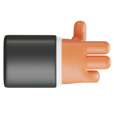 3 D Illustration With Hand Showing Gun Hand Gesture 3D Icon