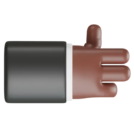 3 D Illustration With Hand Showing Gun Hand Gesture 3D Icon
