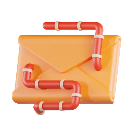 Gusano de correo electrónico  3D Icon