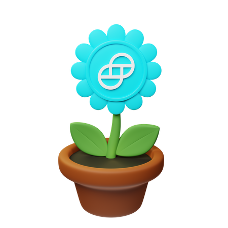Gusd Crypto Plant Pot  3D Icon