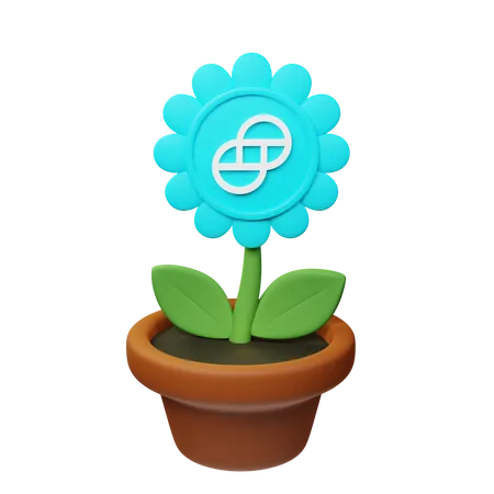 Gusd Crypto Plant Pot  3D Icon