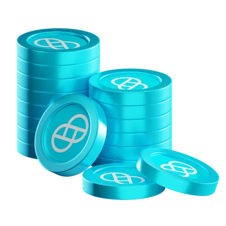 Pilas de monedas gusd  3D Icon