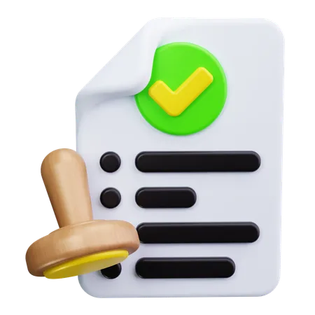 Genehmigungsstempel  3D Icon