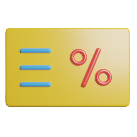 Coupon  3D Icon