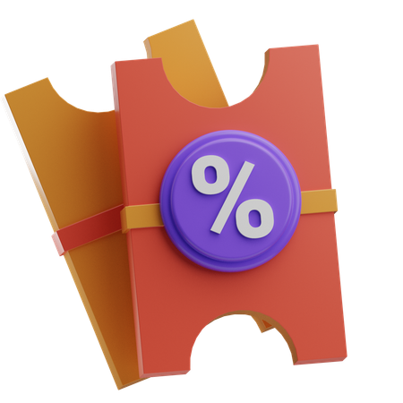 Coupon  3D Icon