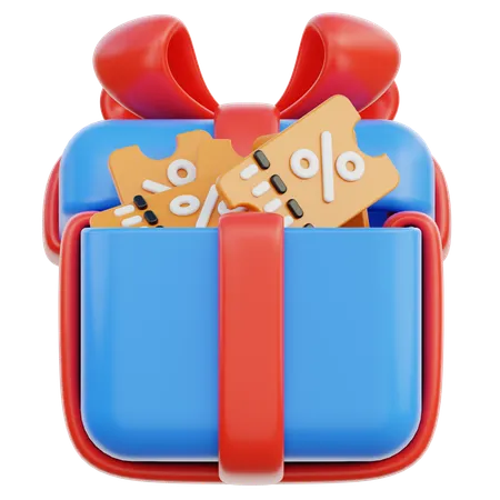 Gutschein Geschenk  3D Icon