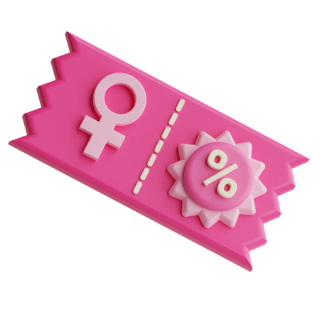 Gutschein zum Frauentag  3D Icon