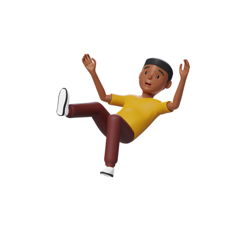 Guy Falling  3D Illustration