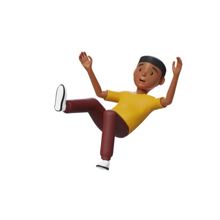 Guy Falling  3D Illustration