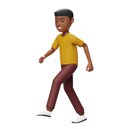 Guy Walking 3D Illustration