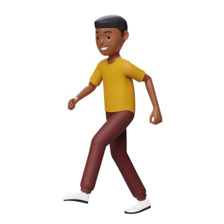 Guy Walking 3D Illustration