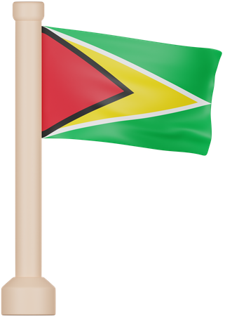 Guyana Flag 3D Icon