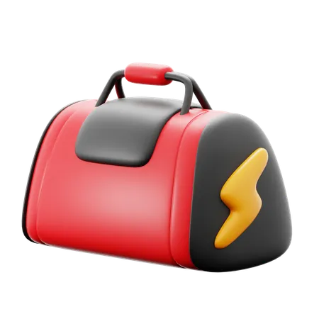 Sport Bag Fitness Gym Equipment Baggage 3 D Icon Illustration Render Design 3D Icon