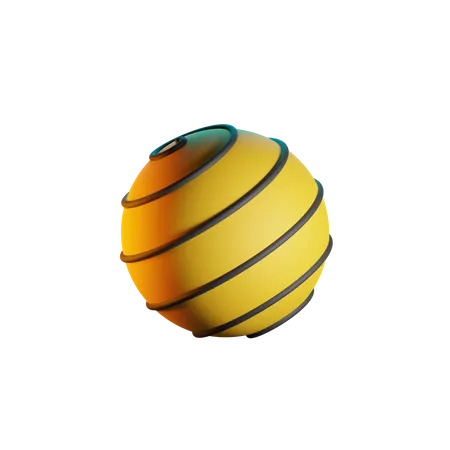 GYM BALL ISOLATED 3 D RENDER 3D Icon