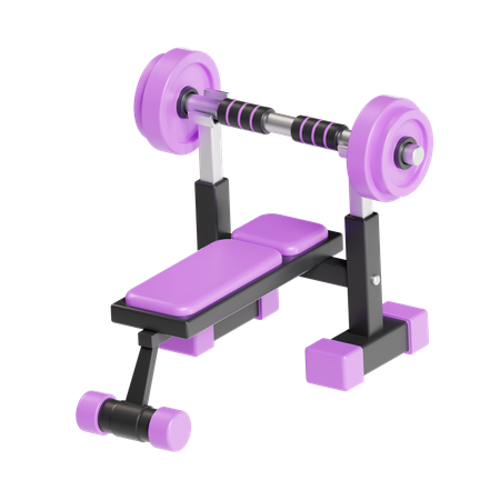 Gym Bench Press  3D Icon