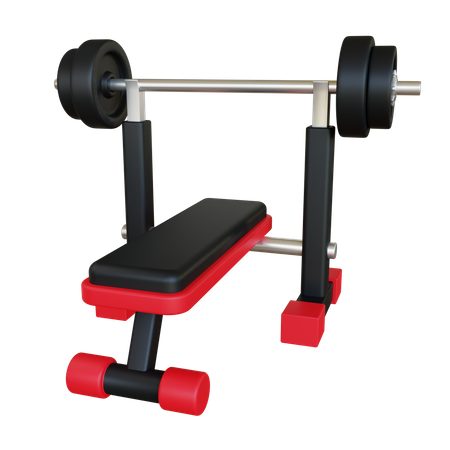 Gym Bench Press Equipment  3D Icon