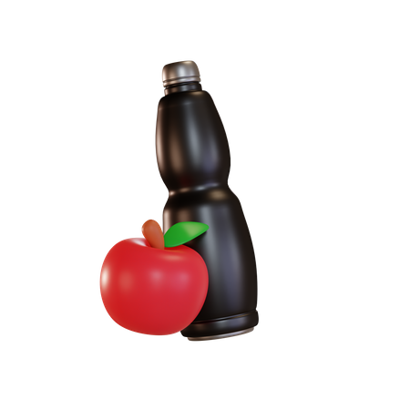 Gym bottle and Diet  3D Illustration