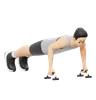 Gym boy doing Push Up using Stand Bar