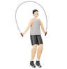 Gym boy doing Skipping using Jump Rope