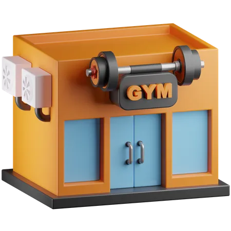 Gym Building  3D Icon