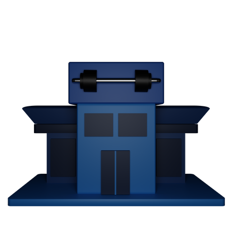 Gym Building  3D Icon