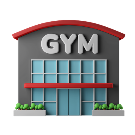 Gym Building  3D Icon