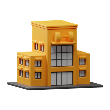 Gym Building  3D Icon