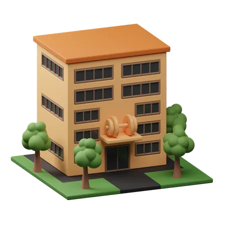 Gym building  3D Icon