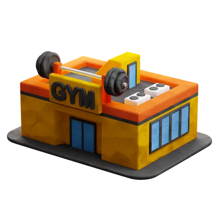 Gym Building  3D Icon