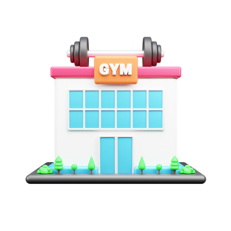 Gym Building  3D Icon