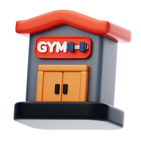 Gym Building  3D Icon