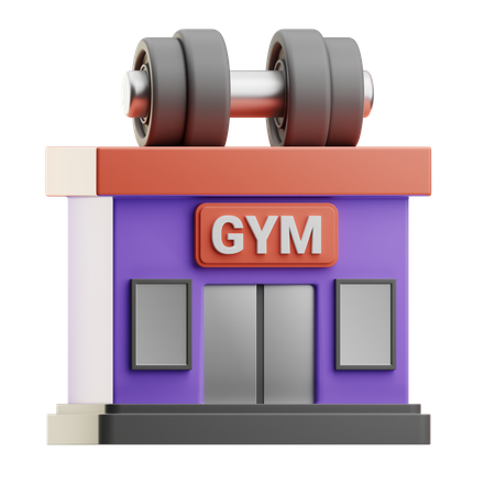Gym Building  3D Icon