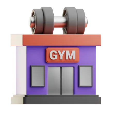 Gym Building  3D Icon